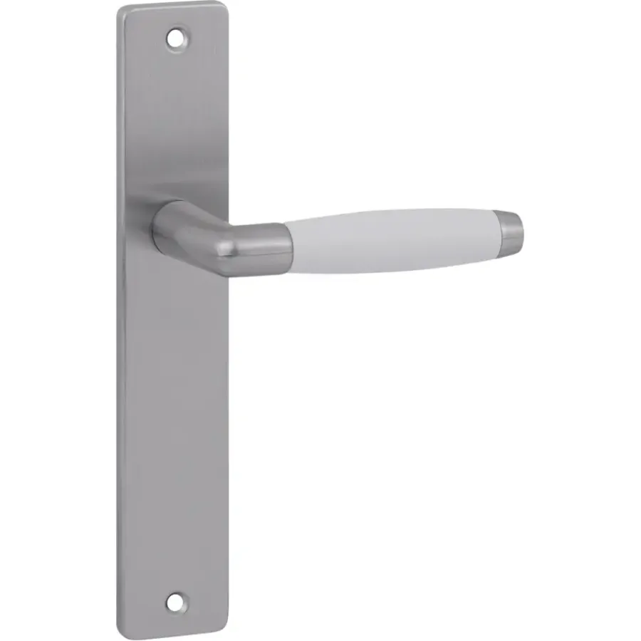 Deurbeslag Binnendeur|Deurklinken > KARWEI deurkruk set Lago recht blind schild RVS look messing