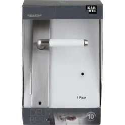 Deurbeslag Binnendeur|Deurklinken > KARWEI deurkruk set Lago recht blind schild RVS look messing
