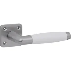 Deurbeslag Binnendeur|Deurklinken > KARWEI deurkruk set Lago vierkant rozet RVS look messing