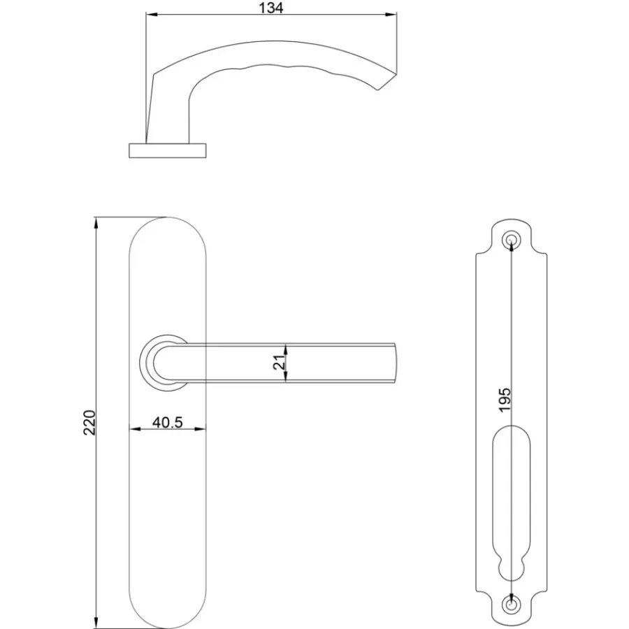 Deurbeslag Binnendeur|Deurklinken > KARWEI deurkruk set Lorenzo ovaal blind schild RVS look aluminium