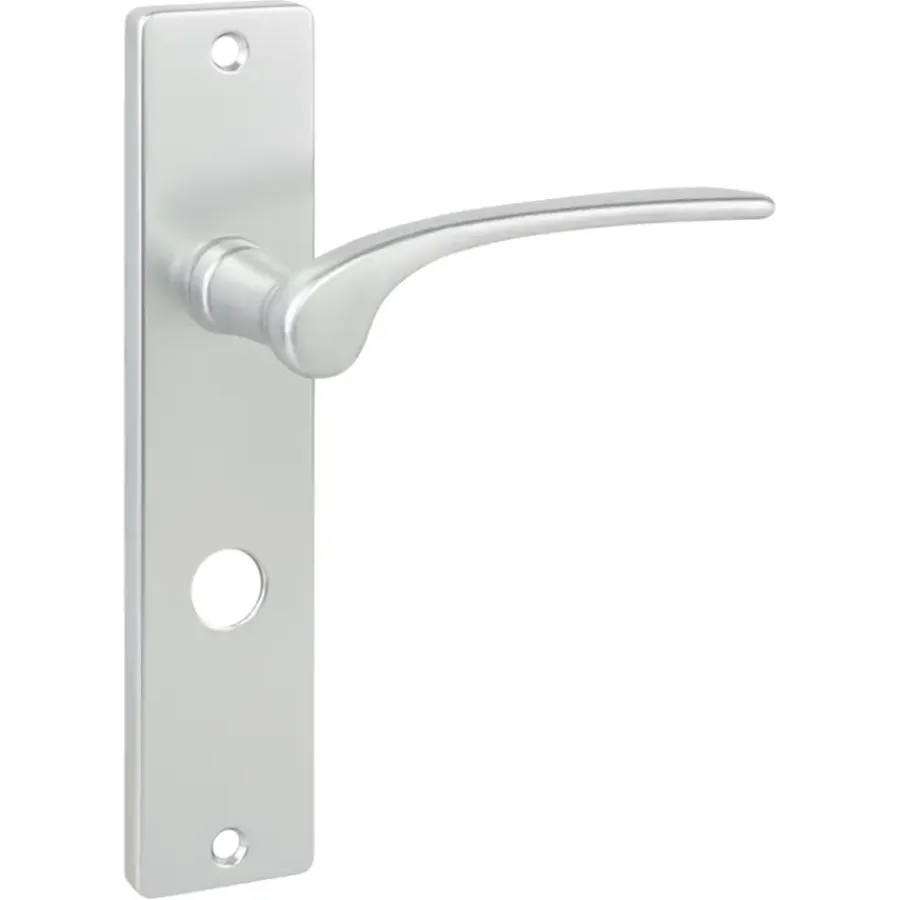 Deurbeslag Binnendeur|Deurbeslag Binnen > KARWEI deurkrukset Pedro langschild vrij-bezet 63/8mm aluminium