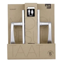 Deurbeslag Binnendeur|Deurbeslag Binnen > KARWEI deurkrukset Pedro langschild vrij-bezet 63/8mm aluminium
