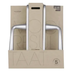 Deurbeslag Binnendeur|Deurklinken > KARWEI deurkruk set Portugal ovaal schild sleutelgat 56 mm ANOX aluminium mat