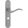 Deurbeslag Binnendeur|Deurklinken > KARWEI deurkruk set Rita ovaal schild vrij-bezet sluiting 63/8 mm RVS look messing