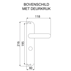 Deurbeslag Binnendeur|Deurklinken > KARWEI deurkruk set Rita ovaal schild vrij-bezet sluiting 63/8 mm RVS look messing
