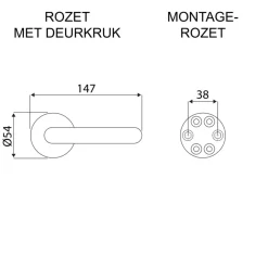 Deurbeslag Binnendeur|Deurklinken > KARWEI deurkruk set Roberto rond rozet RVS