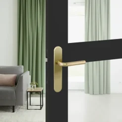 Deurbeslag Binnendeur|Deurklinken > KARWEI deurkruk set Rocco ovaal blind schild messing mat