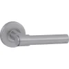Deurbeslag Binnendeur|Deurklinken > KARWEI deurkruk set Romeo rond rozet RVS look aluminium
