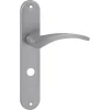 Deurbeslag Binnendeur|Deurklinken > KARWEI deurkruk set Stefanie ovaal schild vrij-bezet sluiting 63/8 mm RVS look aluminium