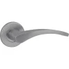 Deurbeslag Binnendeur|Deurklinken > KARWEI deurkruk set Stefanie rond rozet RVS look aluminium