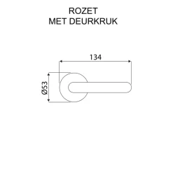 Deurbeslag Binnendeur|Deurklinken > KARWEI deurkruk set Stefanie rond rozet RVS look aluminium