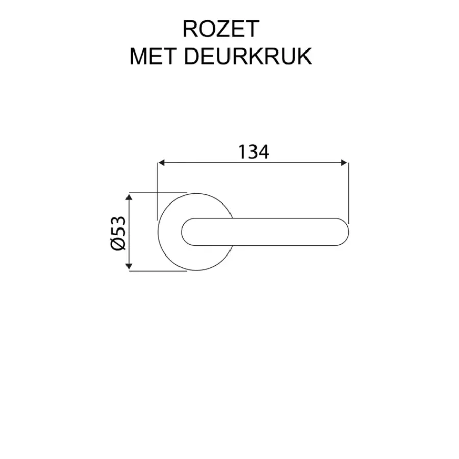Deurbeslag Binnendeur|Deurklinken > KARWEI deurkruk set Stefanie rond rozet RVS look aluminium