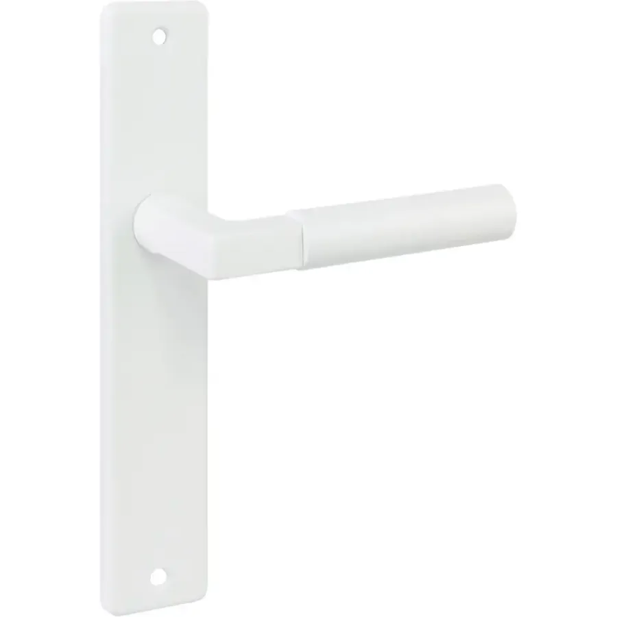 Deurbeslag Binnendeur|Deurklinken > KARWEI deurkruk set Stefano recht blind schild wit aluminium