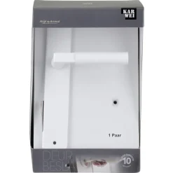 Deurbeslag Binnendeur|Deurklinken > KARWEI deurkruk set Stefano recht blind schild wit aluminium