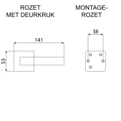 Deurbeslag Binnendeur|Deurklinken > KARWEI deurkruk set Stefano vierkant rozet zwart aluminium