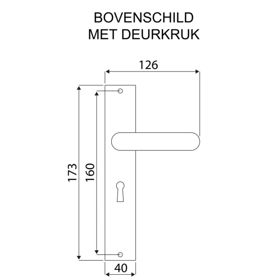Deurbeslag Binnendeur|Deurklinken > KARWEI deurkruk set Wave recht schild sleutelgat 56 mm chroom mat