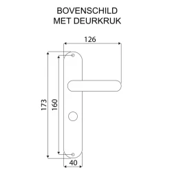 Deurbeslag Binnendeur|Deurklinken > KARWEI deurkruk set Wave recht schild vrij-bezet sluiting 63/8 mm nikkel glans