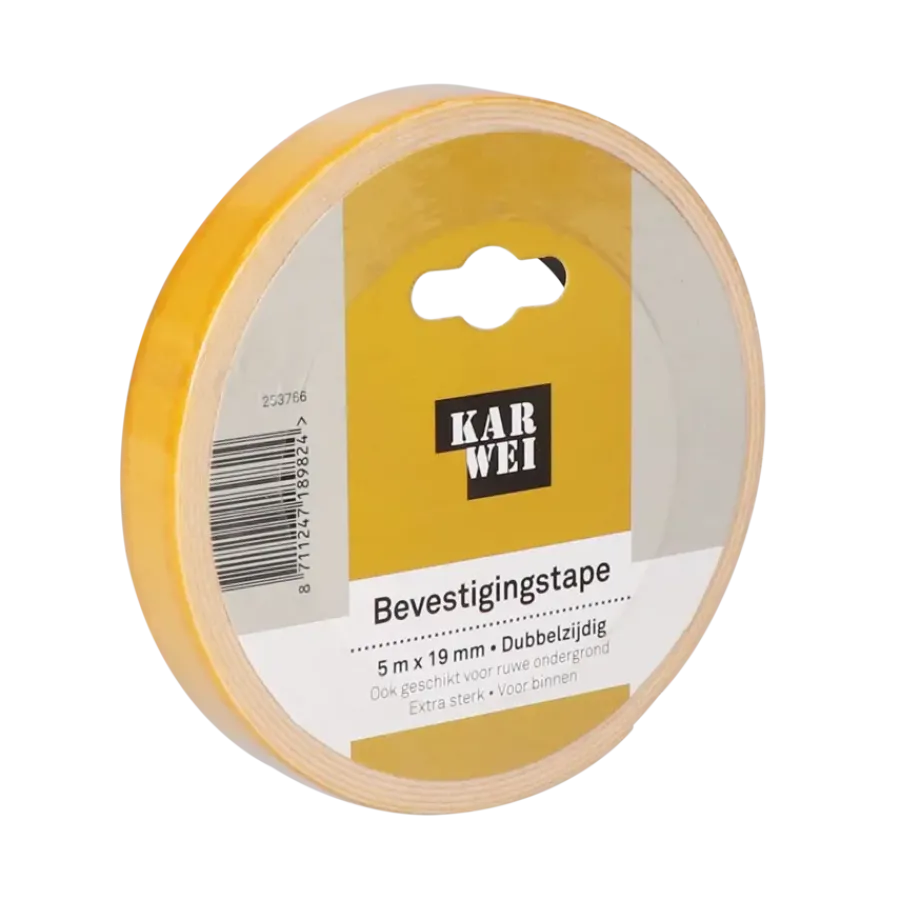Montagetape > KARWEI dubbelzijdige bevestigingstape 5 m x 19 mm