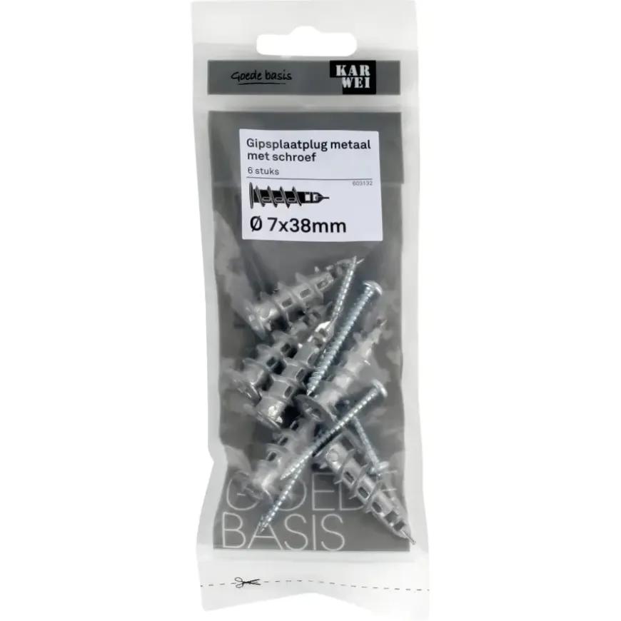 KARWEI gips schr 7x38mm + uni 4x45mm 6ST