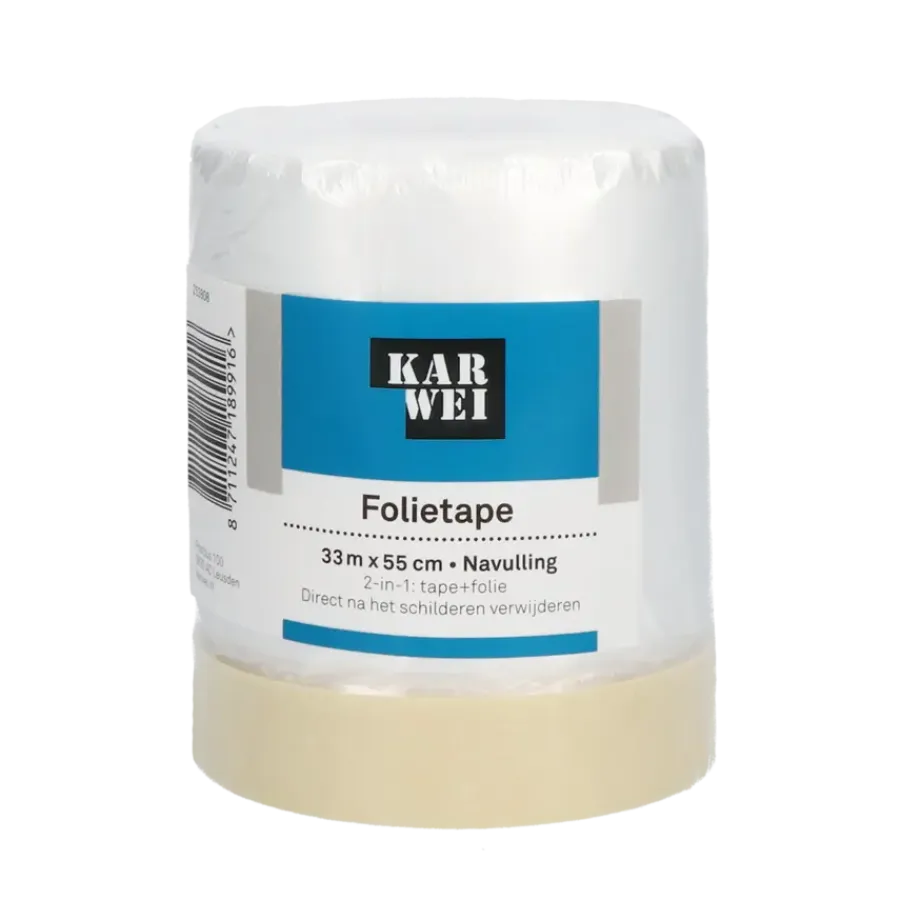 Dekkleden & Afdekfolies > KARWEI 2-in-1 folietape 35 m x 45 cm