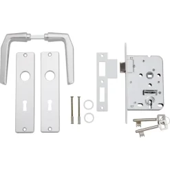 Deursloten|Cilinders > KARWEI insteekslot dag/nachtslot compleet met deurschild Doorn 50mm PC 56mm