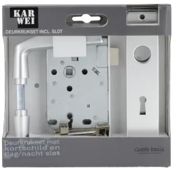 Deursloten|Cilinders > KARWEI insteekslot dag/nachtslot compleet met deurschild Doorn 50mm PC 56mm