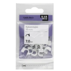 Kabelklemmen > KARWEI kabelclip wit 7 mm (15 stuks)