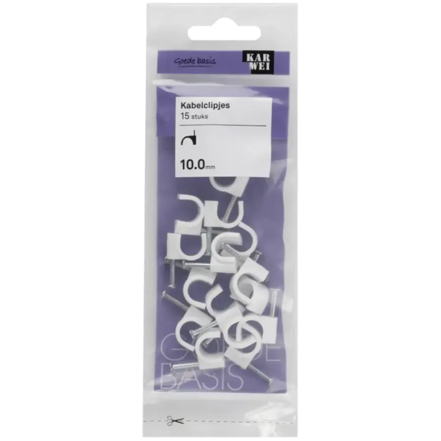 Kabelklemmen > KARWEI kabelclip wit 10 mm (15 stuks)