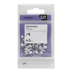 Kabelklemmen > KARWEI kabelclip wit 4 mm wit (15 stuks)