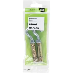 KARWEI keilbout met haak verzinkt M8x60 mm 2 stuks