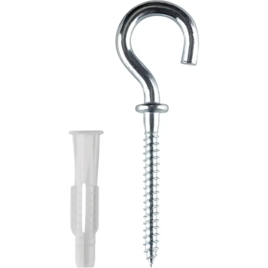 KARWEI kraagplug 6x36mm+schr.haak 4,5x65mm 4ST