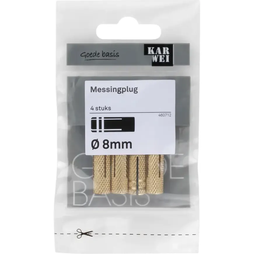 KARWEI Messingplug 8x25mm 4ST