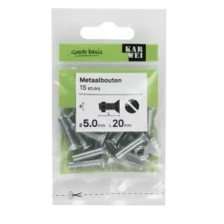 KARWEI metaalbout verzinkt 5x20 mm 15 stuks