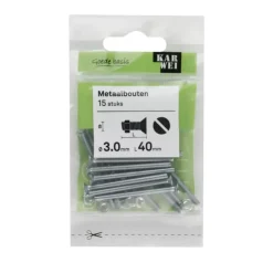 KARWEI metaalbout verzinkt 3x40 mm 15 stuks