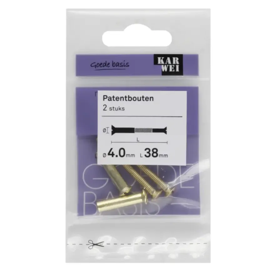 KARWEI patentbout 4x38 mm (2 stuks)