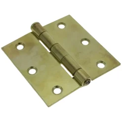 Scharnieren|Deurscharnieren > KARWEI Scharnier 75x75mm vermessingd - 3 stuks