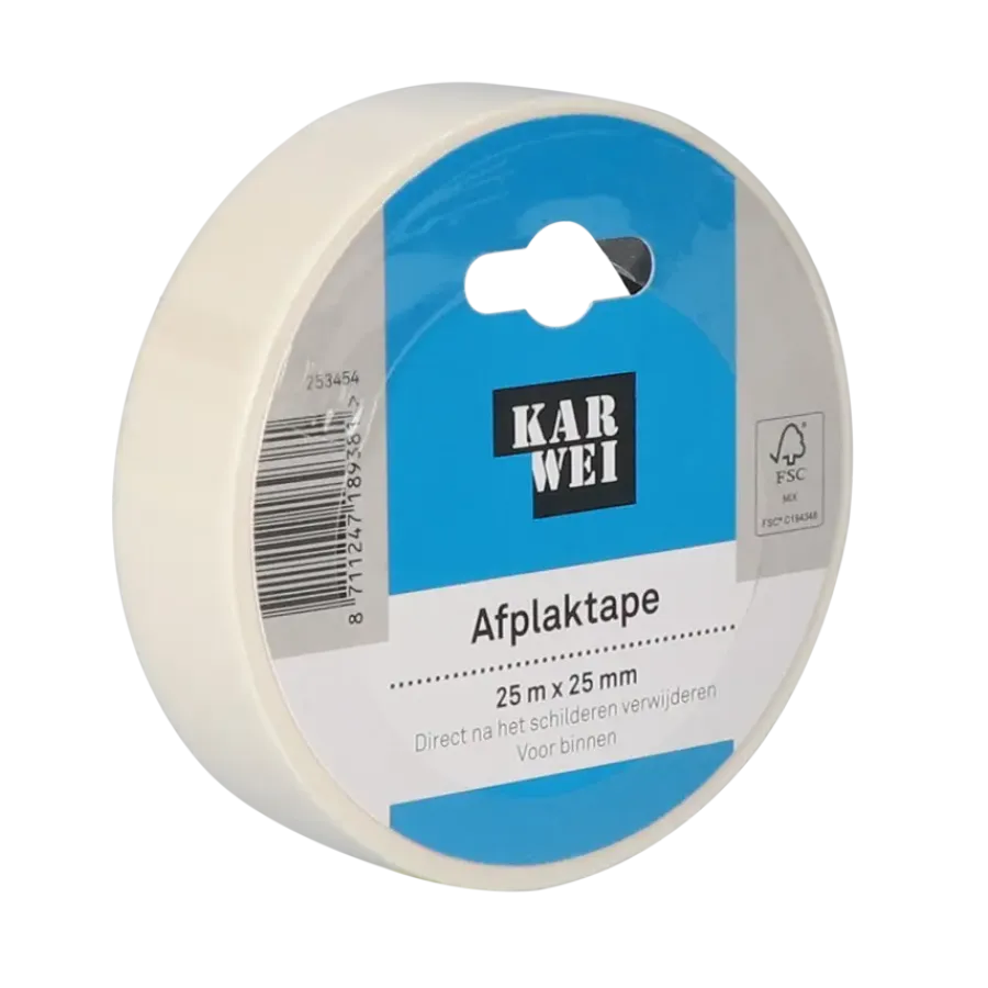 Afplaktape > KARWEI schilderstape 25 m x 25 mm