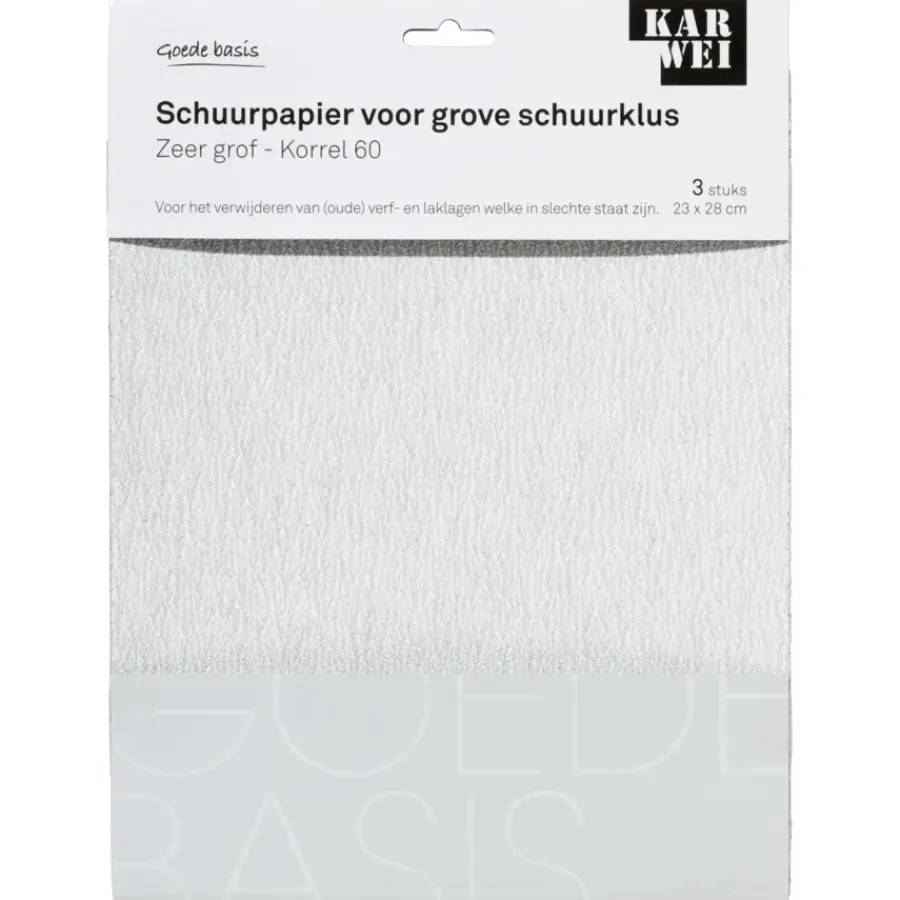 Schuuraccessoires > KARWEI schuurpapier grove schuurklus zeer grof K60