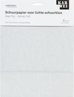 Schuuraccessoires > KARWEI schuurpapier lichte schuurklus zeer fijn K240