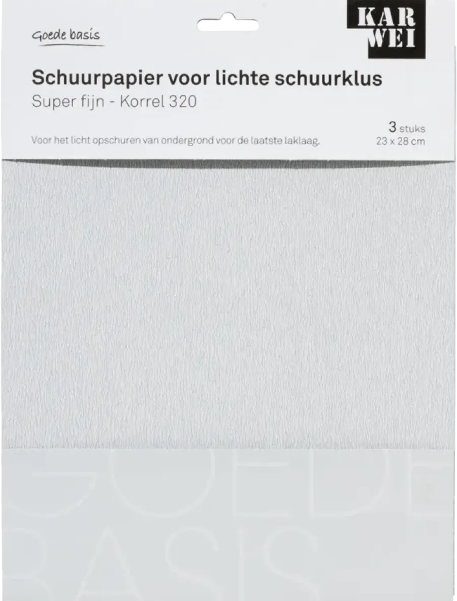 Schuuraccessoires > KARWEI schuurpapier lichte schuurklus super fijn K320