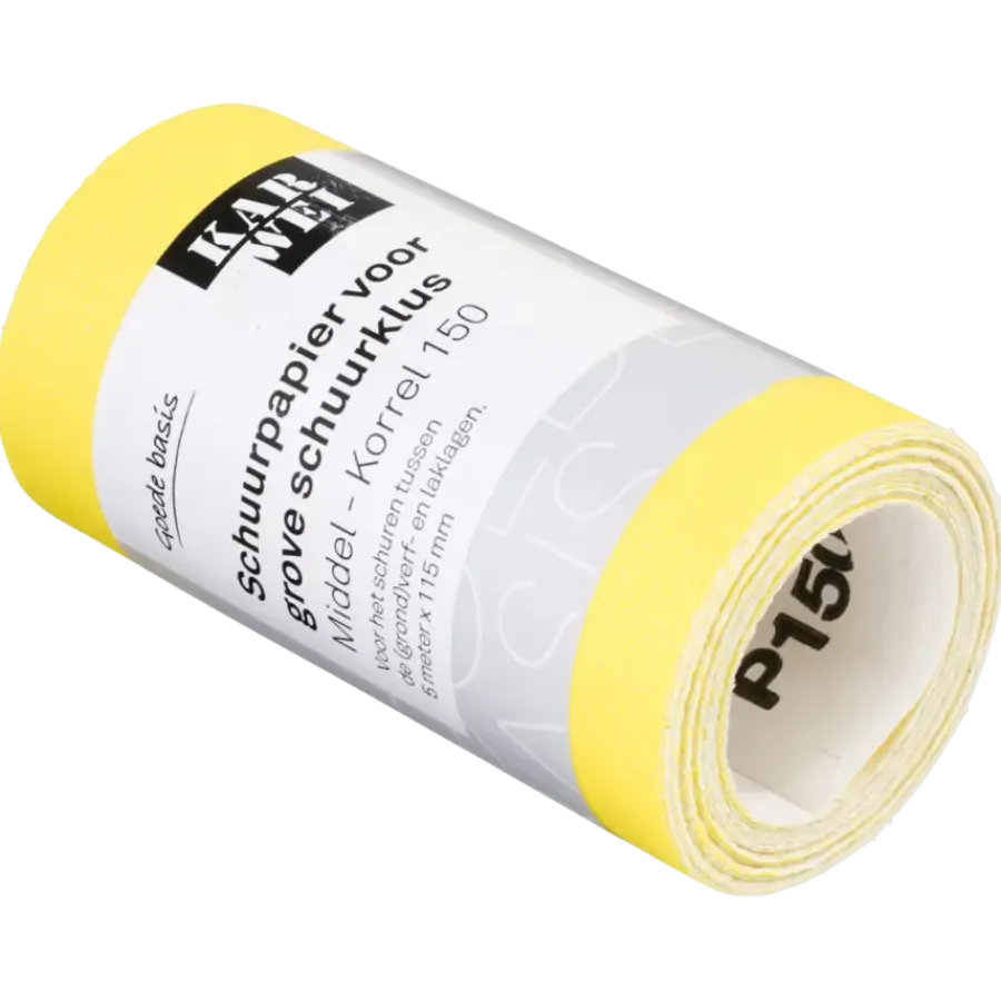 Schuuraccessoires > KARWEI schuurpapier op rol grove schuurklus middel K150
