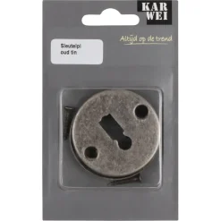 Deurbeslag Binnendeur|Deurbeslag Binnen > KARWEI sleutel rozet rond tin look (messing)