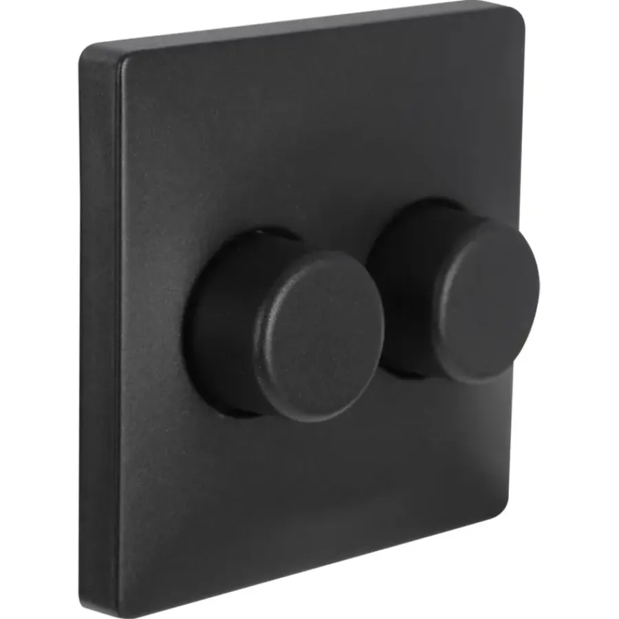 Dimmers|Inbouw Schakelmateriaal > KARWEI Solis Centraalplaat Duodimmer Antraciet