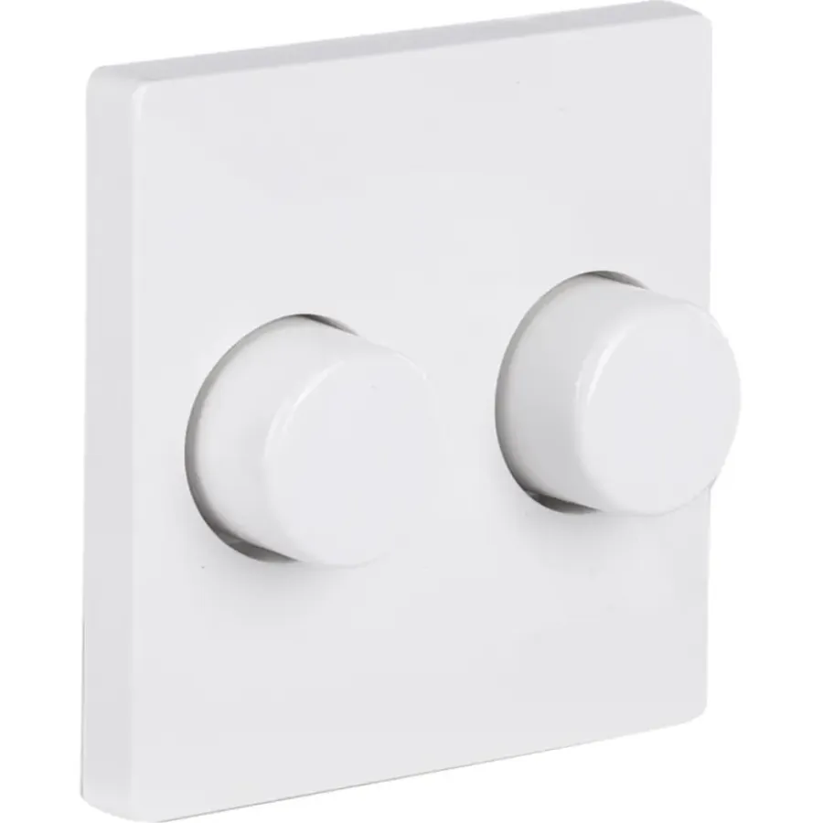 Dimmers|Inbouw Schakelmateriaal > KARWEI Solis Centraalplaat Duodimmer Wit
