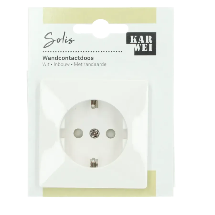 Inbouw Schakelmateriaal|Stopcontacten & Overige Contactdozen > KARWEI Solis enkel wandcontactdoos wit
