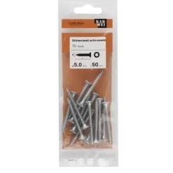 KARWEI unischroef cilinderkop verzinkt 5x50 mm (15 stuks)