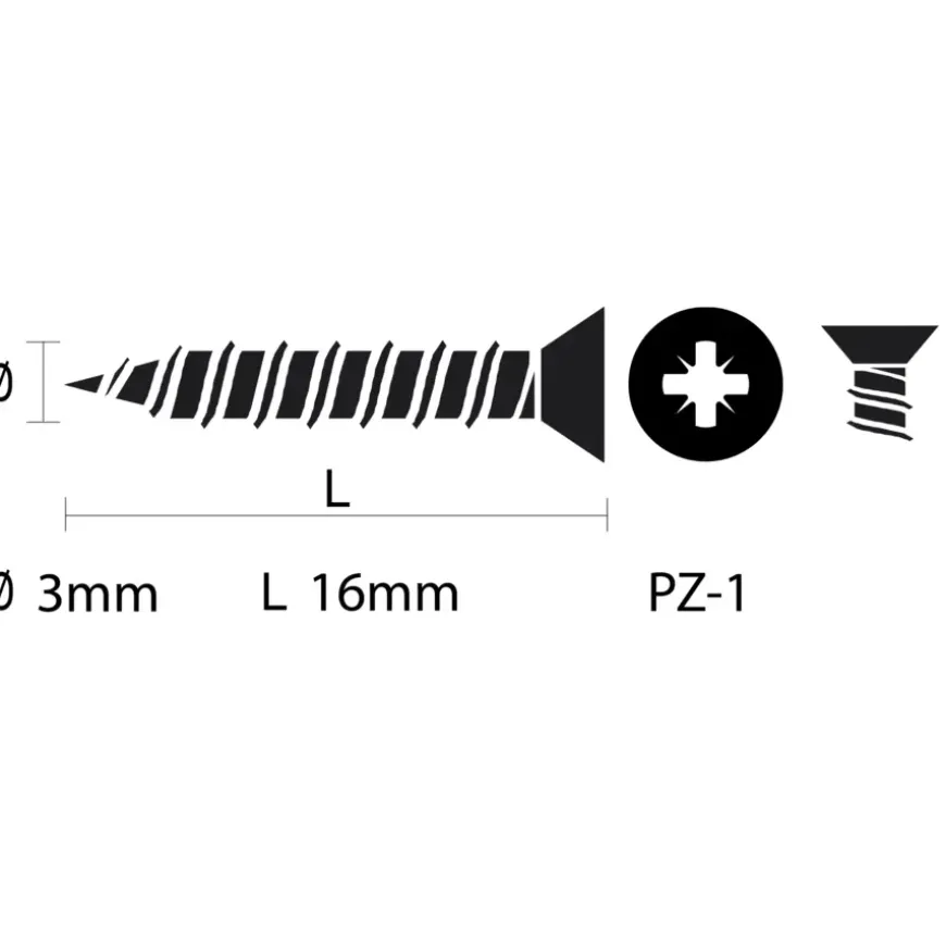 KARWEI unischroef platkop rvs 3x16 mm (15 stuks)