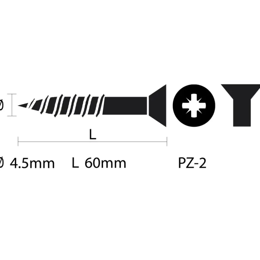KARWEI unischroef platkop verzinkt 4,5x60 mm 100 stuks