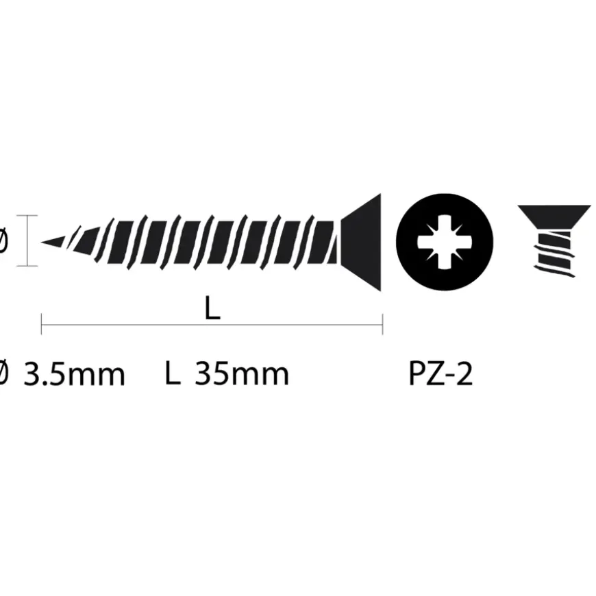 KARWEI unischroef platkop verzinkt 3,5x35 mm (200 stuks)