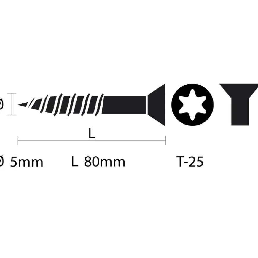 KARWEI unischroef platkop verzinkt 5x80 mm (70 stuks)